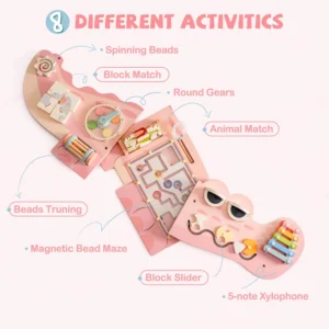 Alligator Wooden Busy Board Toy Gifts