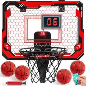 Mini Indoor Basketball Hoop with Scoreboard & 4 Balls