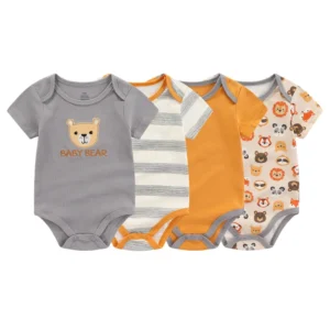 4-piece short sleeve onesie